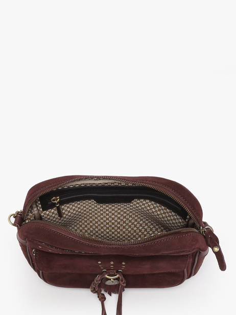 Cross Body Tas Vintage Leder Mila louise Bruin vintage 3327VC ander zicht 2