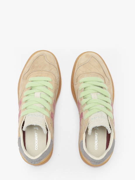 Sneakers Uit Leder Coolway Beige women 7673297 ander zicht 3