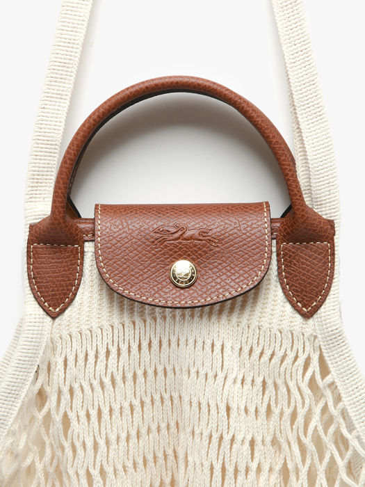 Longchamp Le pliage filet Besace Beige