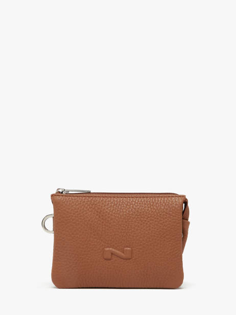 Portemonnee 2 Compartimenten Leder Nathan baume Bruin original n 302N