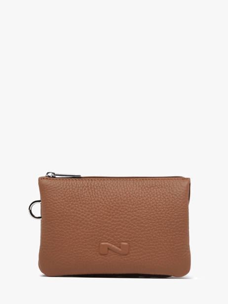 Trousse 2 Compartiments Cuir Nathan baume Marron original n 283N