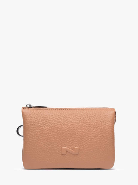 Trousse 2 Compartiments Cuir Nathan baume Marron original n 283N