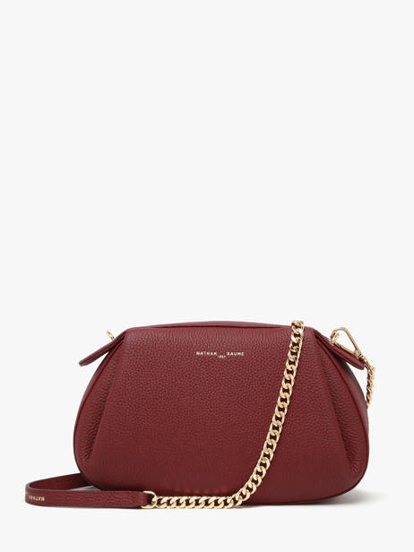 Sac Bandoulière Nymphea Cuir Nathan baume Violet nymphea 2 vue secondaire 4