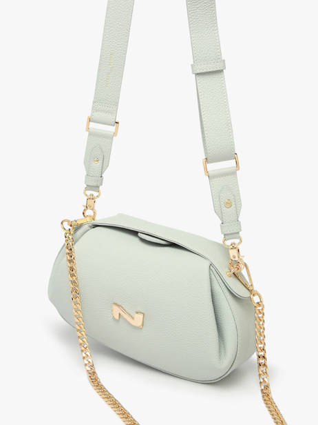 Cross Body Tas Nymphea Leder Nathan baume Blauw nymphea 2 ander zicht 2