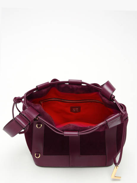 Bucket Bag M Elles Leder Lancel Violet elles A13360 ander zicht 2