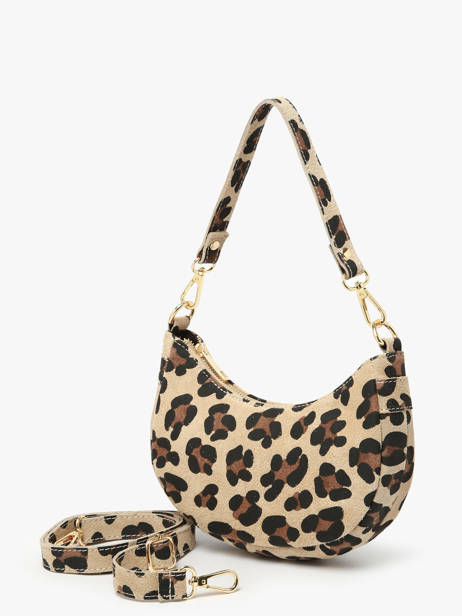 Schoudertas Velvet Leopardo Milano Beige velvet leopardo VL25064 ander zicht 1