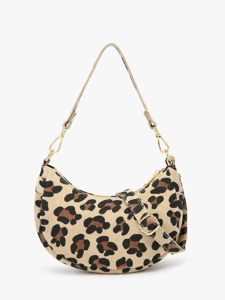 Schoudertas Velvet Leopardo Milano Beige velvet leopardo VL25064 ander zicht 3