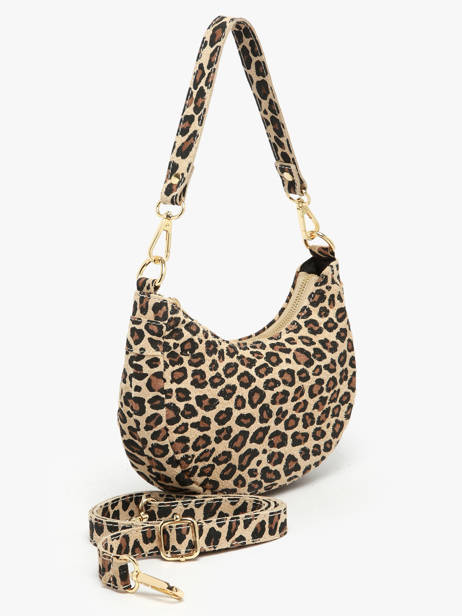 Sac Porté épaule Velvet Leopardo Milano Beige velvet leopardo VL25064 vue secondaire 1