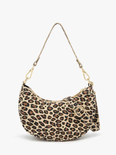 Sac Porté épaule Velvet Leopardo Milano Beige velvet leopardo VL25064 vue secondaire 3