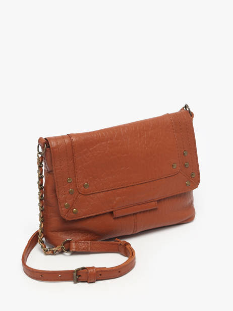 Cross Body Tas Felizia Leder Pieces Bruin felizia 17116820 ander zicht 2