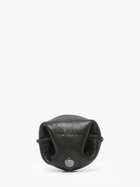 Porte-monnaie L'escarcelle Cuir Paul marius Noir vintage ESCARCEL