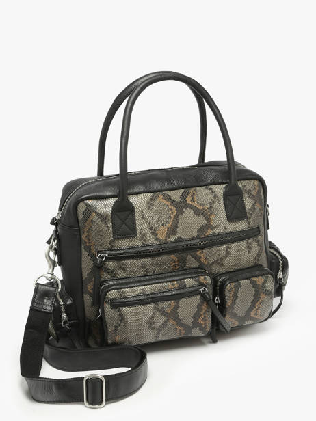 Sac à Main Python Cuir Paul marius Noir python DANDP90S vue secondaire 1
