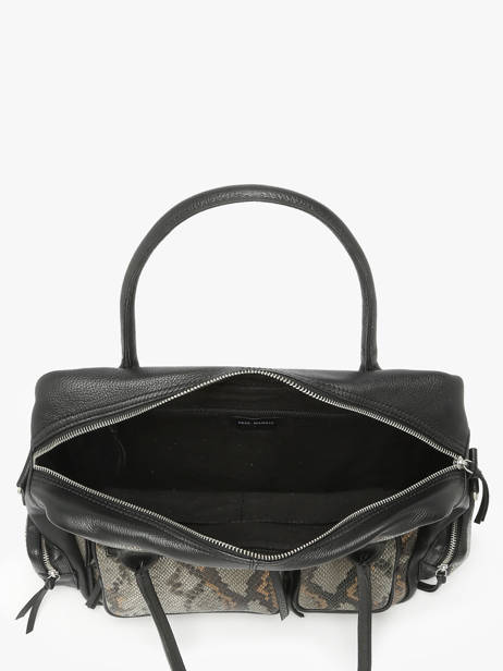 Sac à Main Python Cuir Paul marius Noir python DANDP90S vue secondaire 2