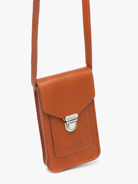 Sac Bandoulière Vintage Cuir Paul marius Marron vintage TELEPHON vue secondaire 1