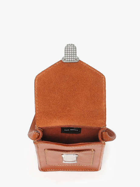 Sac Bandoulière Vintage Cuir Paul marius Marron vintage TELEPHON vue secondaire 2