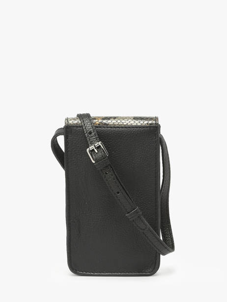 Sac Bandoulière Python Cuir Paul marius Noir python TELEPPYT vue secondaire 3