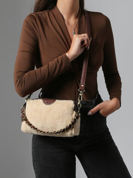 Cross Body Tas Vintage Leder Mila louise Bruin vintage 23673TC ander zicht 1