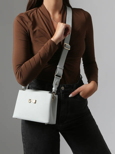 Cross Body Tas Poppy Leder Nathan baume Blauw eden 2 ander zicht 1