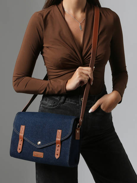 Sac Bandoulière Denim Brut Paul marius Bleu denim brut INDISDEB vue secondaire 1