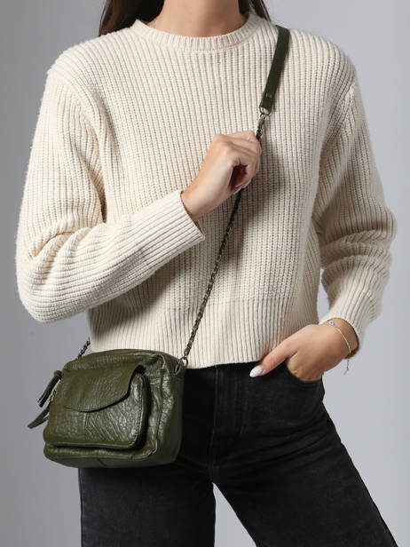 Cross Body Tas Naina Leder Pieces Groen naina 17063358 ander zicht 1