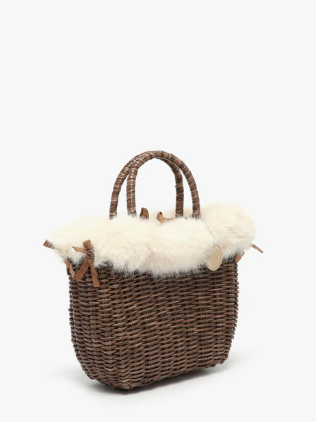 Handtas Doudou Le voyage en panier Beige doudou S ander zicht 1