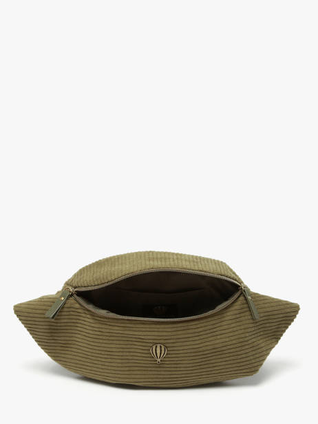 Sac Banane Le voyage en panier Vert velours AHP244 vue secondaire 2