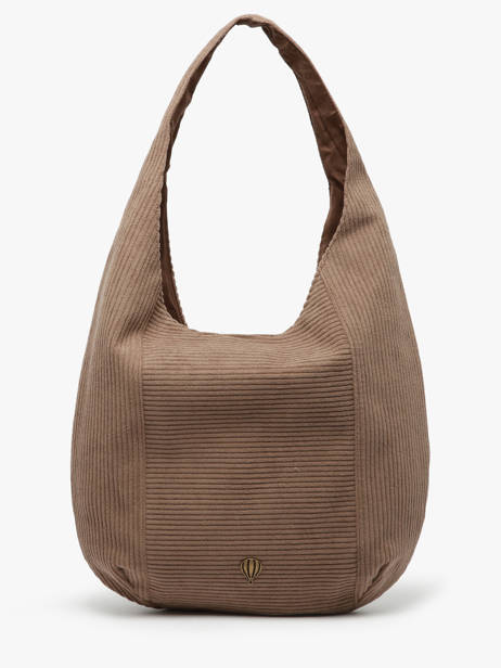 Sac Porté épaule Velours Polyester Le voyage en panier Marron velours AHP243