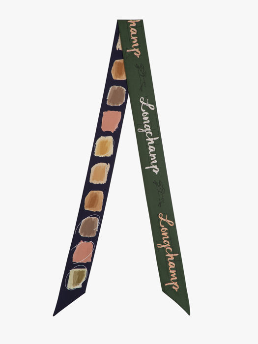 Longchamp Soie gots Foulard Groen