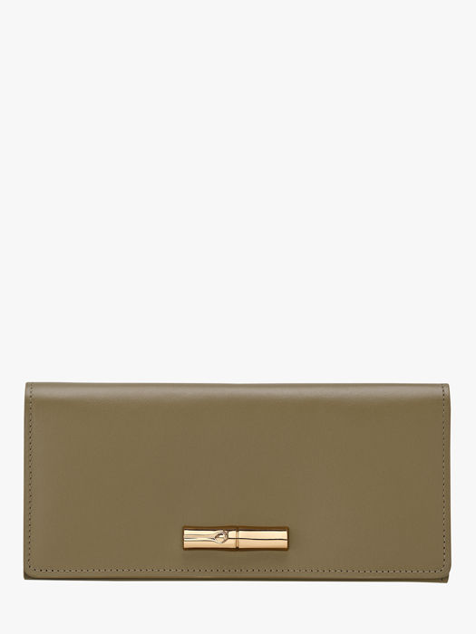 Longchamp Le roseau sleek Portefeuille Vert
