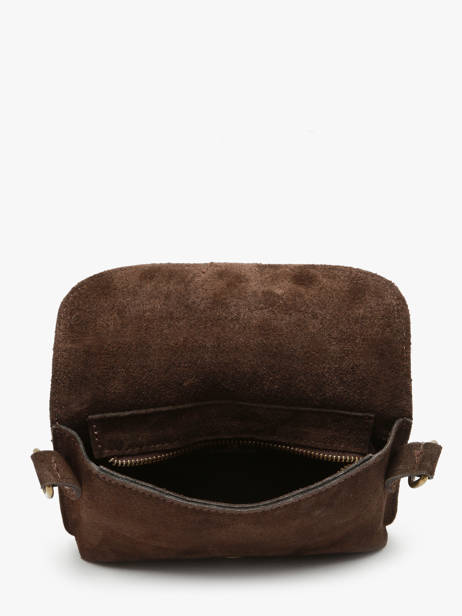 Cross Body Tas Velvet Milano Bruin velvet VE260612 ander zicht 2