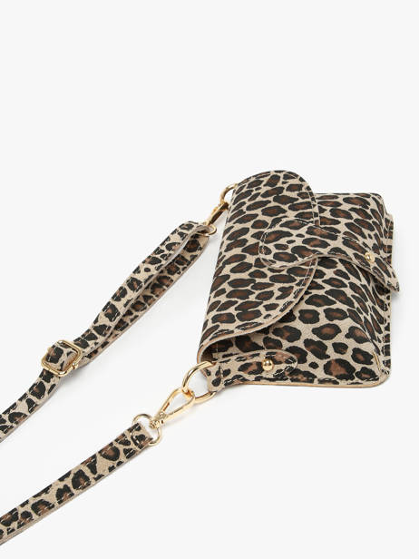 Cross Body Tas Velvet Leopardo Milano Beige velvet leopardo VL260612 ander zicht 1