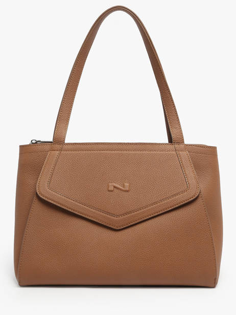 Schoudertas Madeleine Leder Nathan baume Bruin candy 8