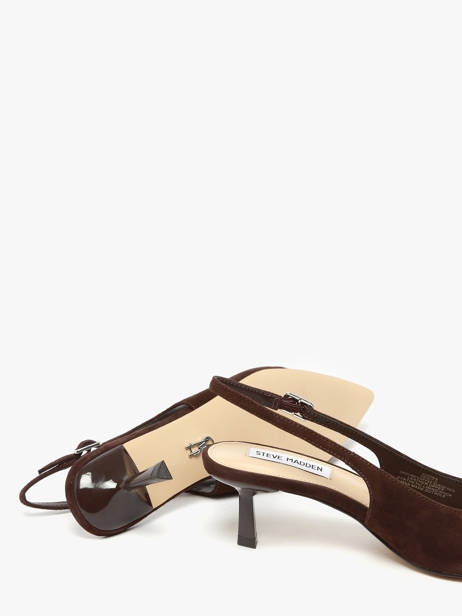 Escarpins Talon Aiguille En Cuir Steve madden Marron accessoires 11003902 vue secondaire 2