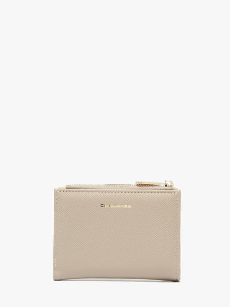 Portemonnee Met Kaarthouder David jones Beige saffiano P163 ander zicht 2