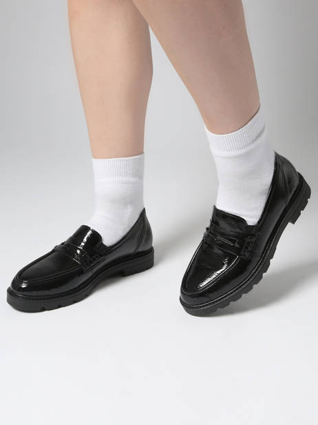 Mocassins En Cuir Remonte Noir women 2 vue secondaire 1