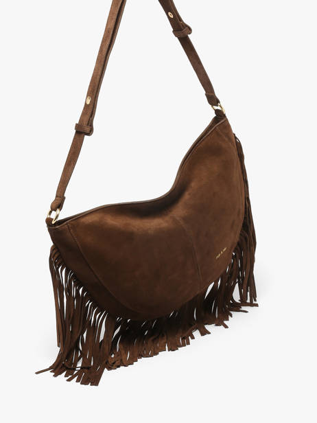 Sac Porté épaule à Franges Rodeo Cuir Nat et nin Marron vintage RODEOFRA vue secondaire 1