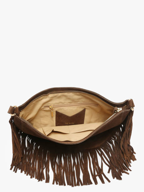 Sac Porté épaule à Franges Rodeo Cuir Nat et nin Marron vintage RODEOFRA vue secondaire 2