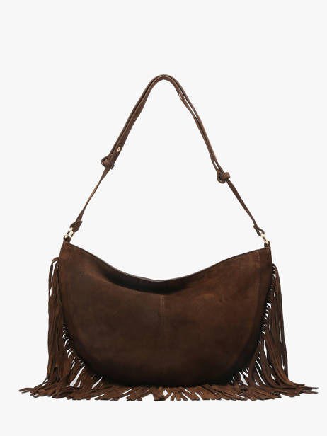 Sac Porté épaule à Franges Rodeo Cuir Nat et nin Marron vintage RODEOFRA vue secondaire 3