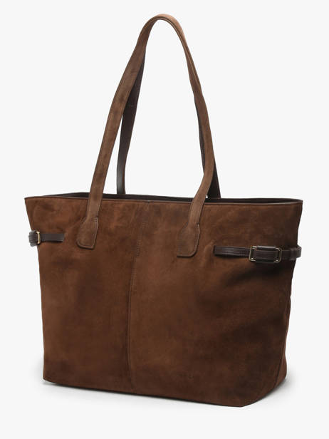 Schoudertas Marceau Leder Nat et nin Bruin vintage MARCEAU ander zicht 2