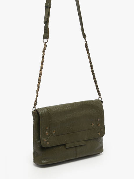 Cross Body Tas Felizia Leder Pieces Groen felizia 17116820 ander zicht 1
