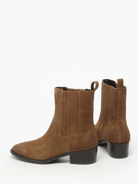 Enkellaarsjes Uit Leder Inuovo Bruin women E07001 ander zicht 2