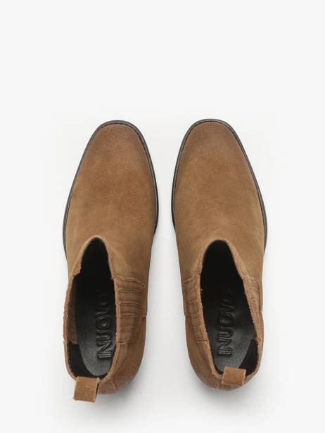 Enkellaarsjes Uit Leder Inuovo Bruin women E07001 ander zicht 3