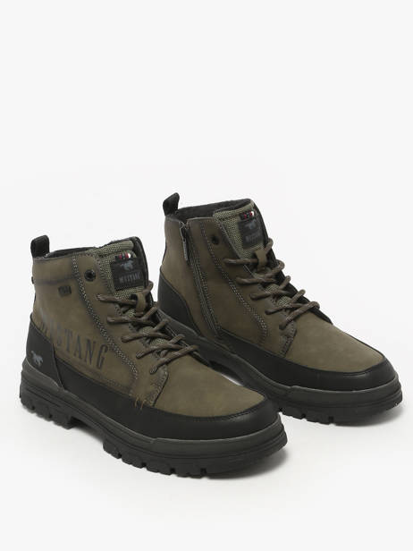 Bottines Mustang Vert men M0101004 vue secondaire 1