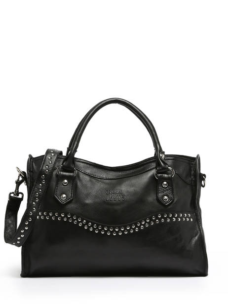 Handtas Leder Basilic pepper Zwart glam BGLA22 ander zicht 1