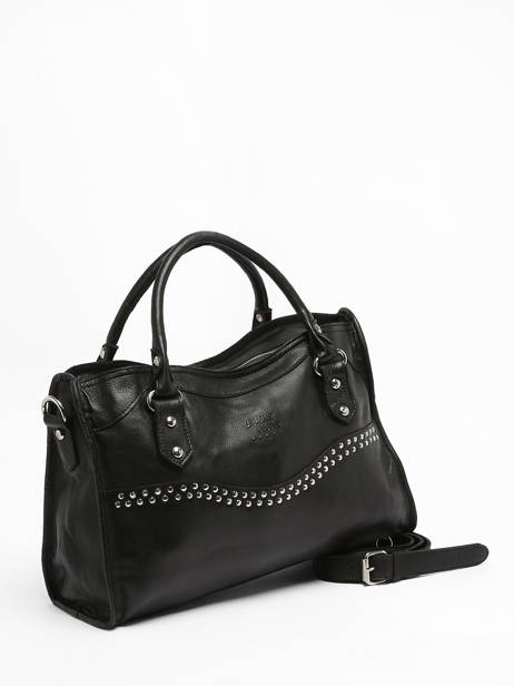 Handtas Leder Basilic pepper Zwart glam BGLA22 ander zicht 3