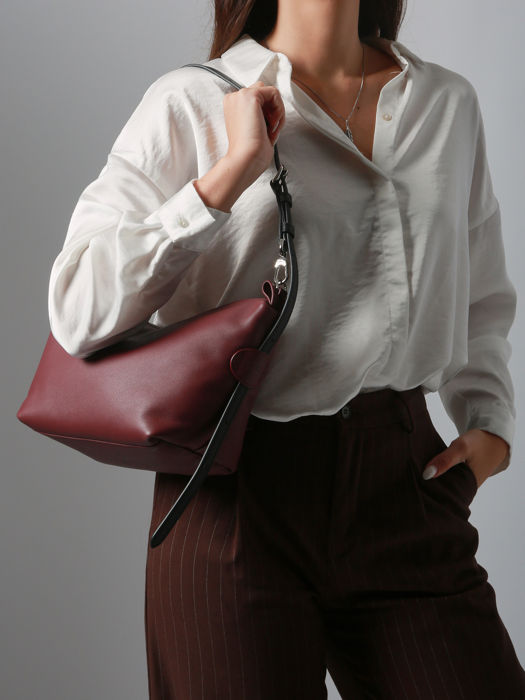 Longchamp Besace longchamp cuir Cross body tas Violet