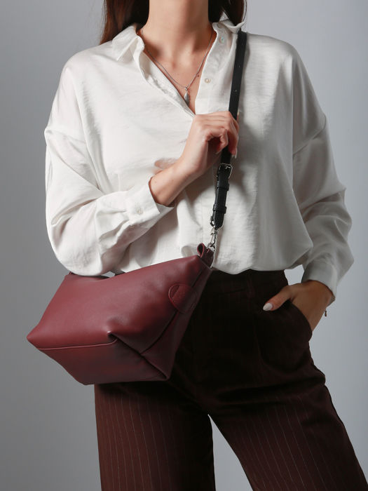 Longchamp Besace longchamp cuir Cross body tas Violet