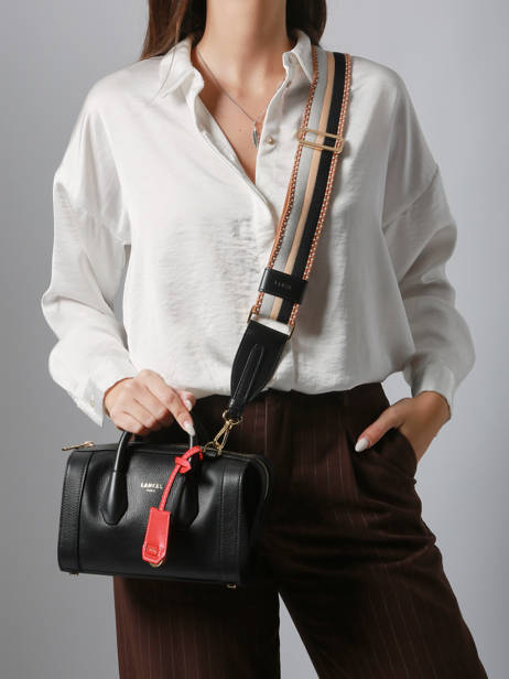 Mini Bowlingtas Bcbg Leder Lancel Zwart bcbg A13689 ander zicht 1