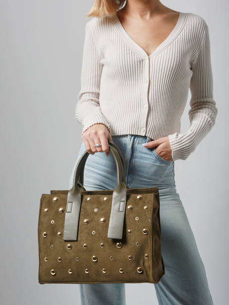 Handtas A4 Formaat Stud David jones Groen stud CM7868 ander zicht 1