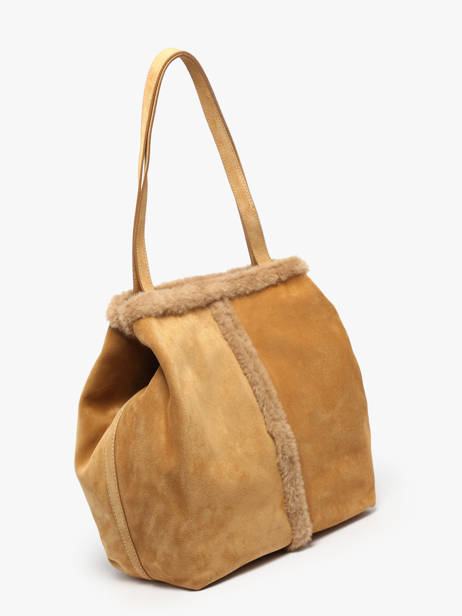 Schoudertas Cabas Leder Vanessa bruno Beige cabas 10V40873 ander zicht 1